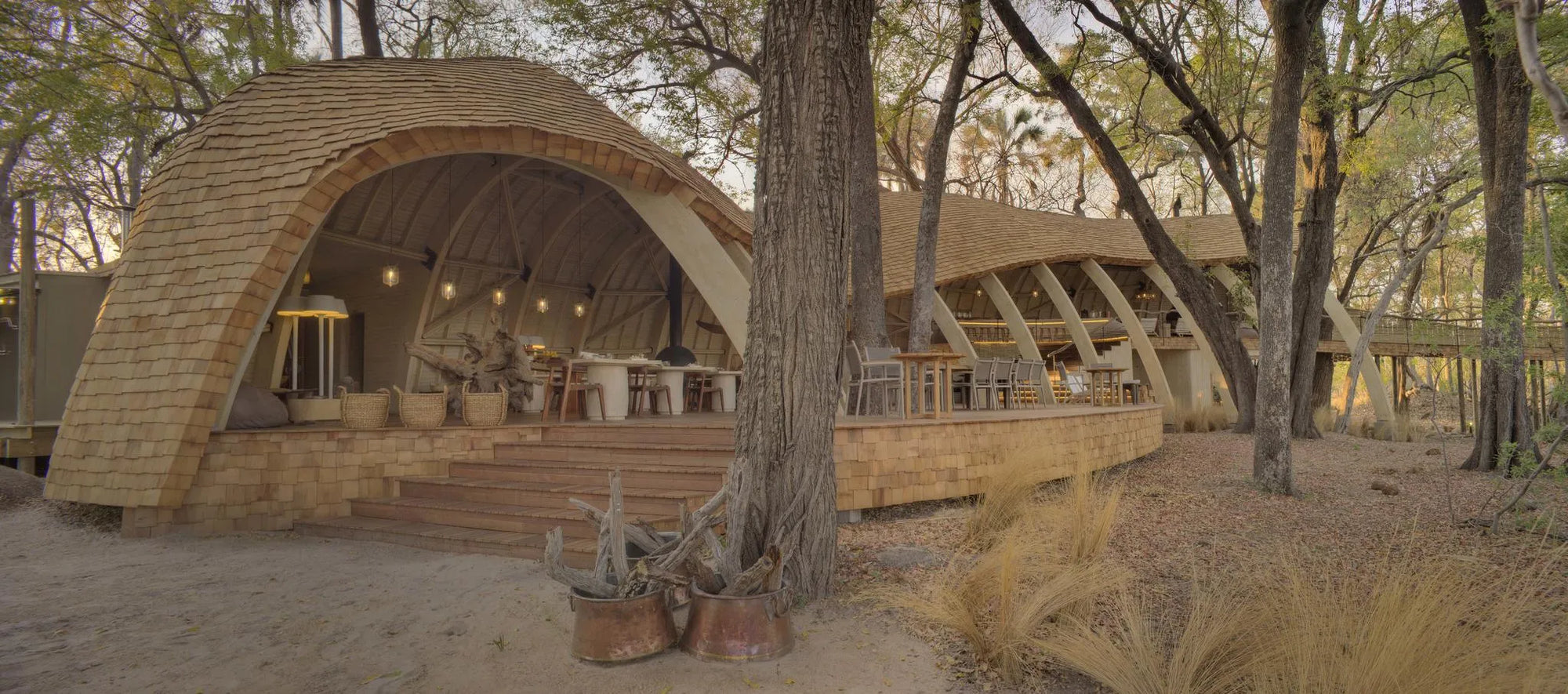 Sandibe Okavango Safari Lodge at andBeyond Sandibe Okavango Safari Lodge, Okavango Delta, Botswana.