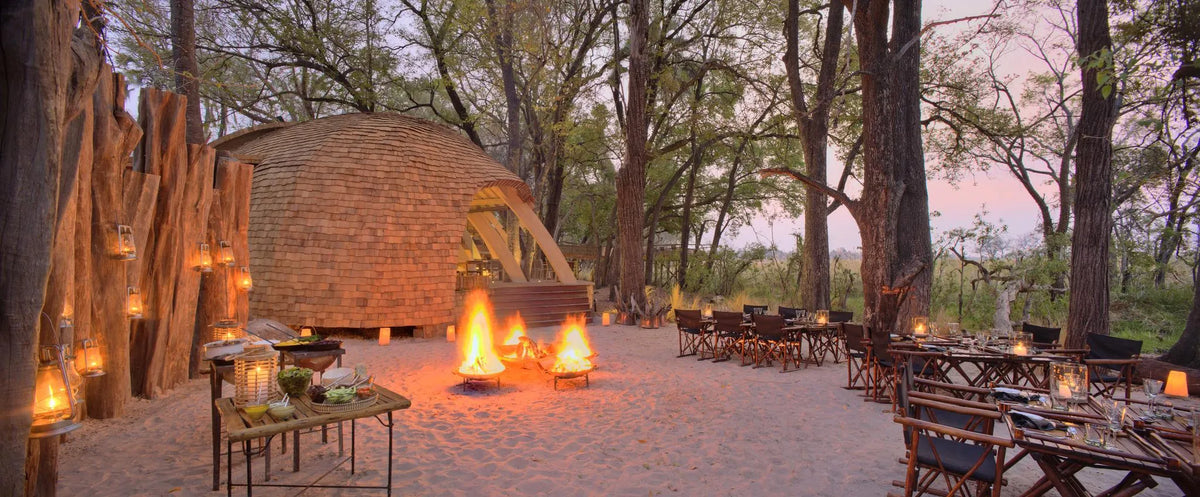 Sandibe Okavango Safari Lodge at andBeyond Sandibe Okavango Safari Lodge, Okavango Delta, Botswana.