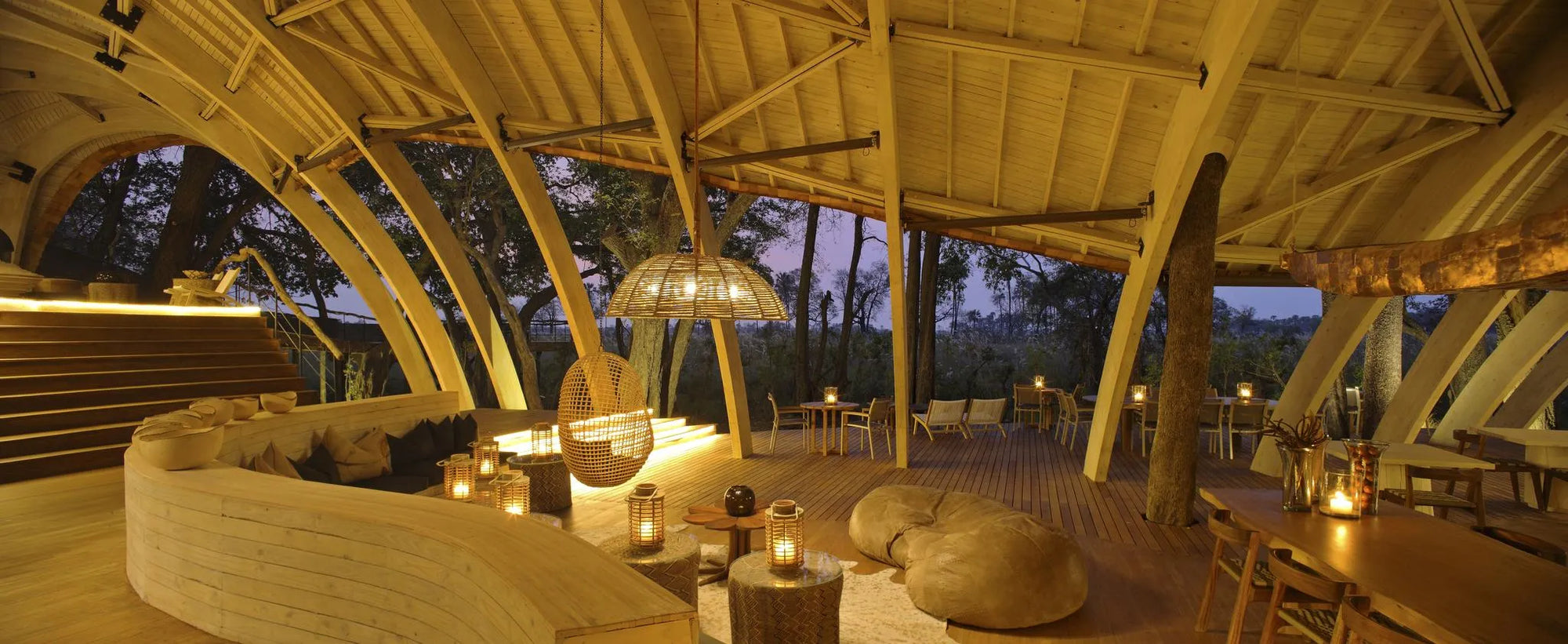 Sandibe Okavango Safari Lodge at andBeyond Sandibe Okavango Safari Lodge, Okavango Delta, Botswana.