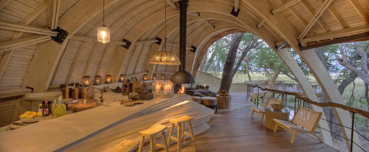 Sandibe Okavango Safari Lodge at andBeyond Sandibe Okavango Safari Lodge, Okavango Delta, Botswana.