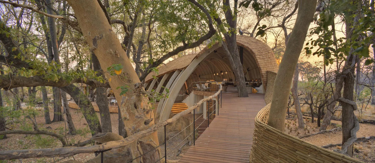 Sandibe Okavango Safari Lodge at andBeyond Sandibe Okavango Safari Lodge, Okavango Delta, Botswana.