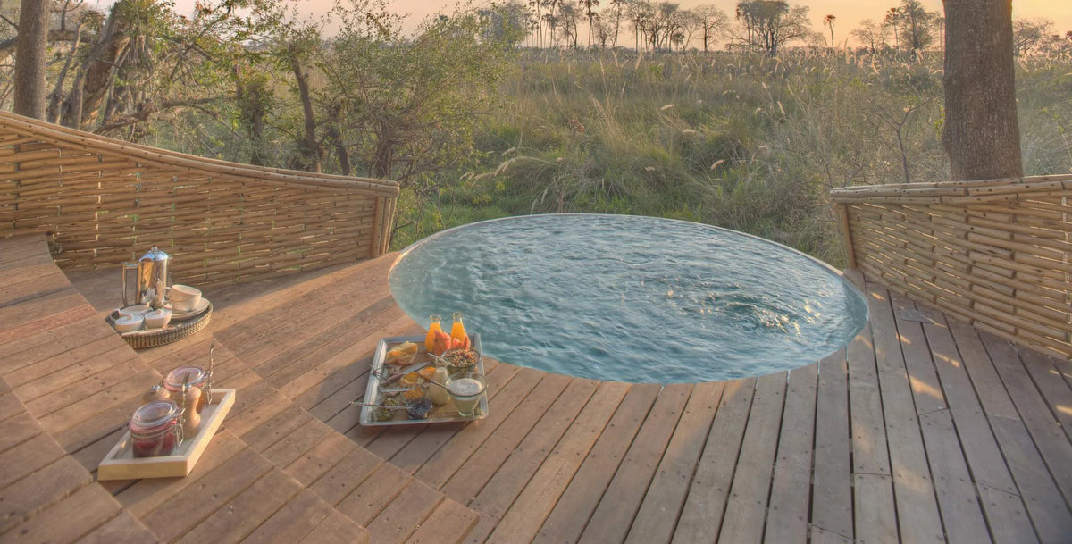 Sandibe Okavango Safari Lodge at andBeyond Sandibe Okavango Safari Lodge, Okavango Delta, Botswana.