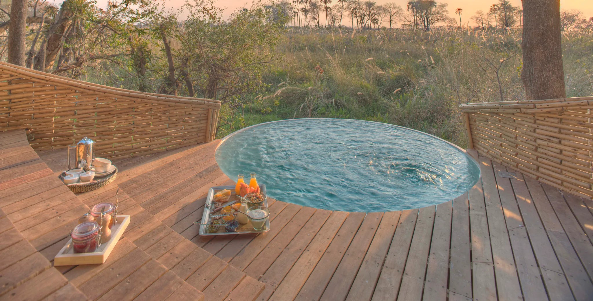 Sandibe Okavango Safari Lodge at andBeyond Sandibe Okavango Safari Lodge, Okavango Delta, Botswana.