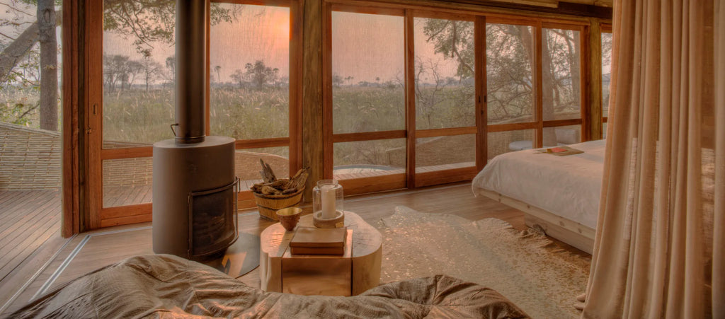 Sandibe Okavango Safari Lodge at andBeyond Sandibe Okavango Safari Lodge, Okavango Delta, Botswana.