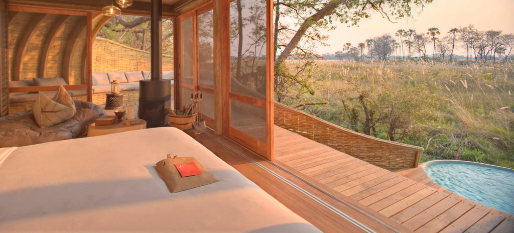 Sandibe Okavango Safari Lodge at andBeyond Sandibe Okavango Safari Lodge, Okavango Delta, Botswana.