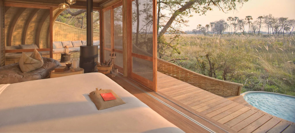 Sandibe Okavango Safari Lodge at andBeyond Sandibe Okavango Safari Lodge, Okavango Delta, Botswana.