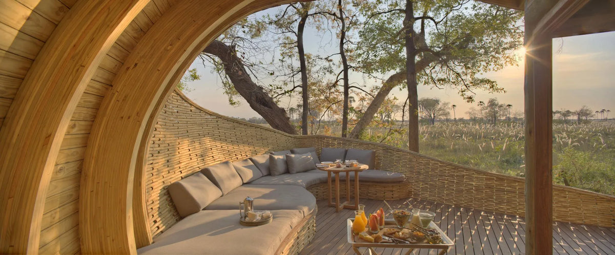 Sandibe Okavango Safari Lodge at andBeyond Sandibe Okavango Safari Lodge, Okavango Delta, Botswana.