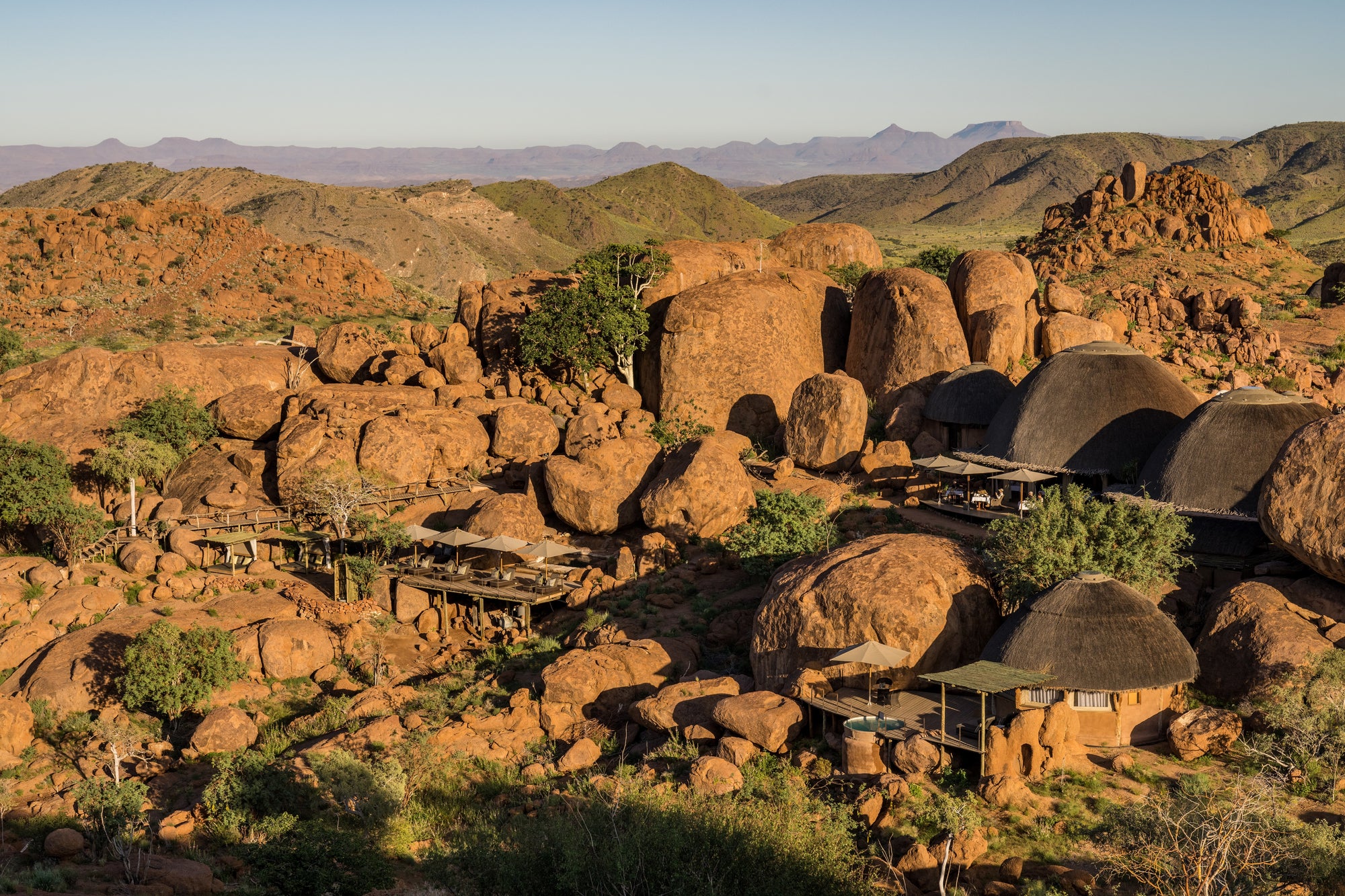 Chiwani Safari Camps' Mowani Mountain Camp Aerial View
