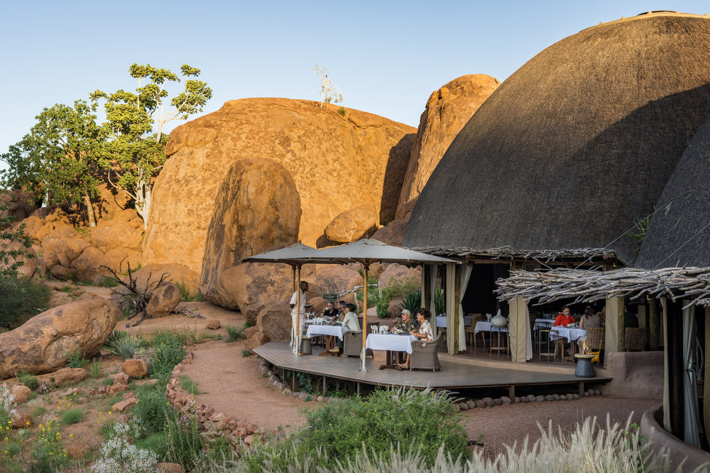 Mowani Mountain Camp's outdoor dining deck
