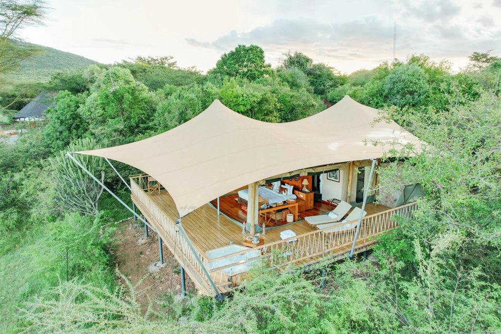 Your tent suite at Mara Bushtops Camp, Masai Mara, Kenya.