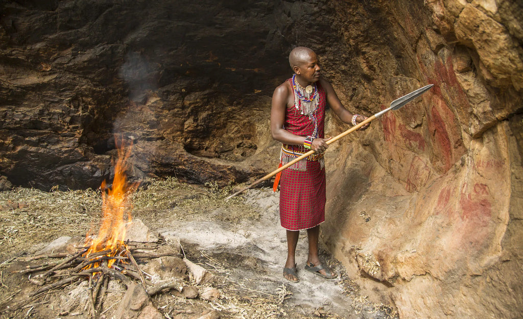 Kakiya cave explained at Mara Bushtops Camp, Masai Mara, Kenya.