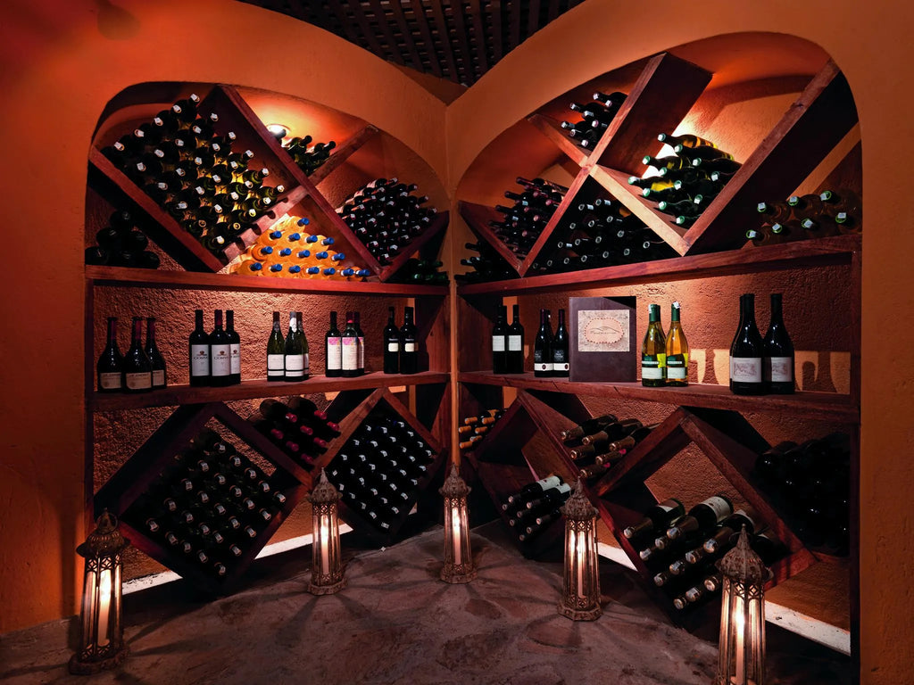 Unique underground Wine Cellar at Mara Bushtops Camp, Masai Mara, Kenya.