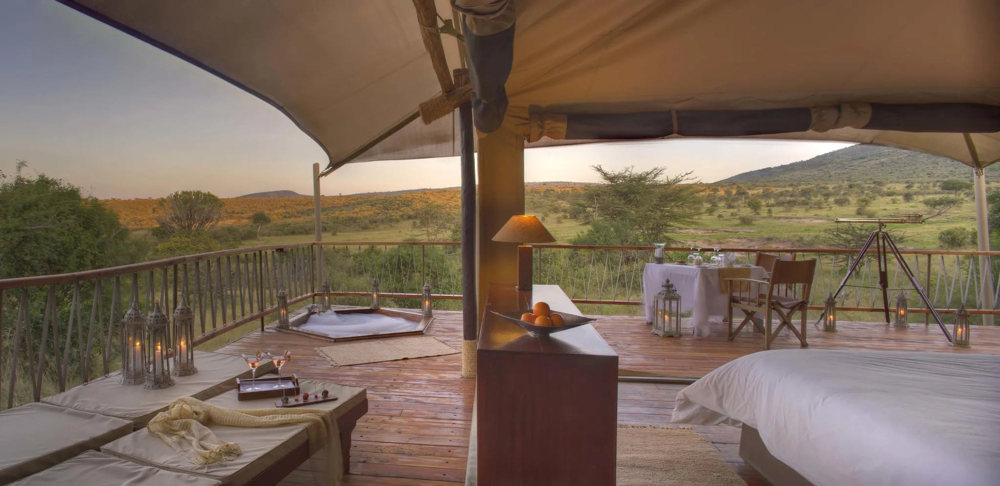 Your luxury tent suite at Mara Bushtops Camp at Mara Bushtops Camp, Masai Mara, Kenya.
