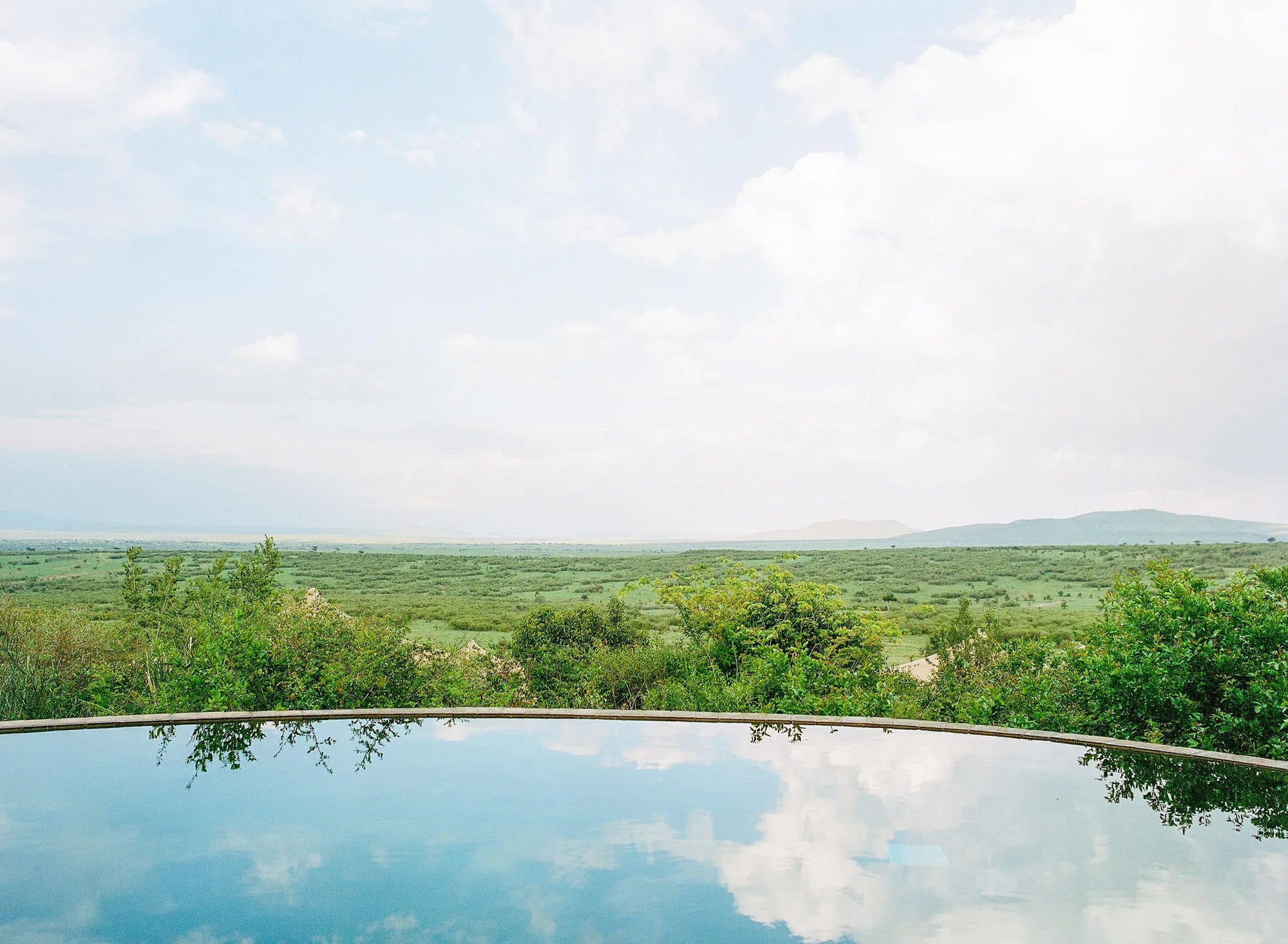 awe inspiring views over the Bushtops private Conservancy at Mara Bushtops Camp, Masai Mara, Kenya.