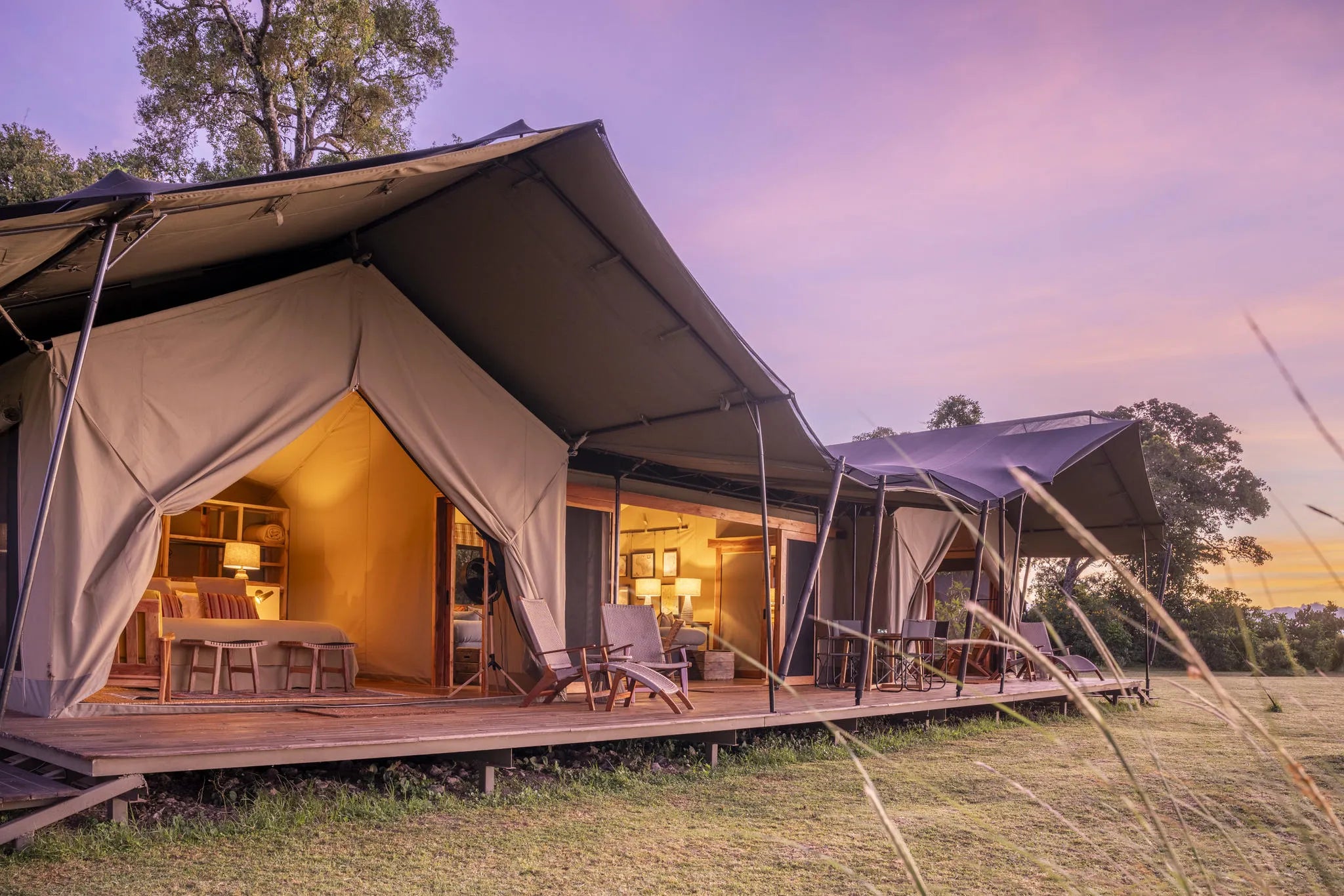 Governors' Camp Family Tent at Governors' Camp, Masai Mara National Reserve, Kenya.
