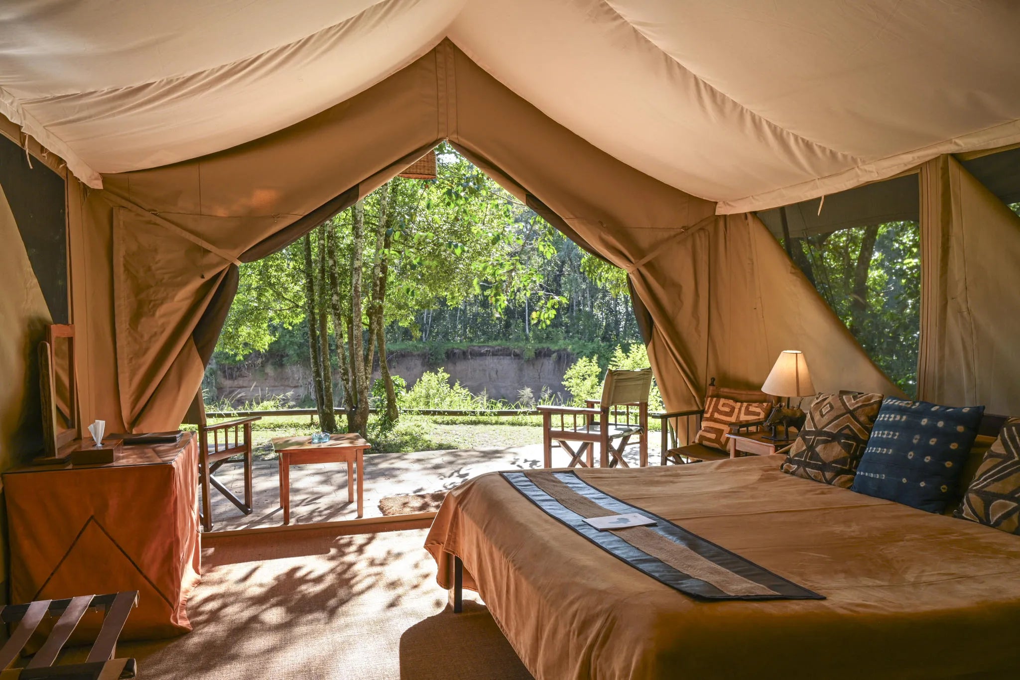 Governors' Camp Family Tent at Governors' Camp, Masai Mara National Reserve, Kenya.