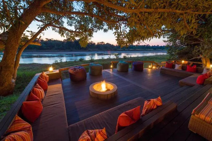 Kapamba lower deck at Kapamba Bushcamp, South Luangwa National Park, Zambia.