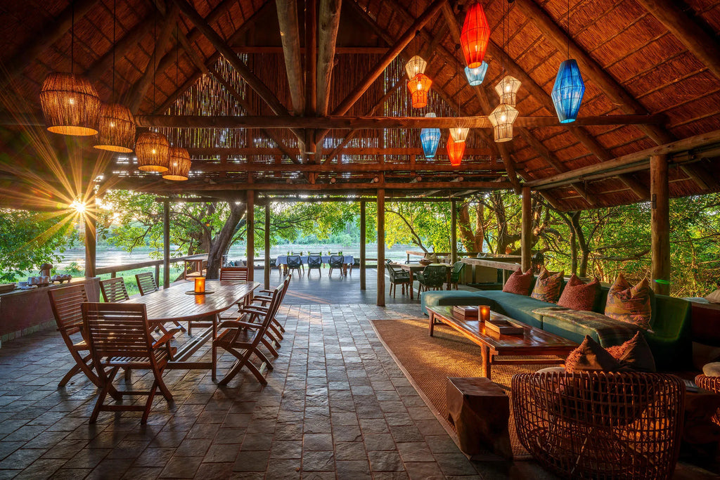 Kapamba lounge at Kapamba Bushcamp, South Luangwa National Park, Zambia.