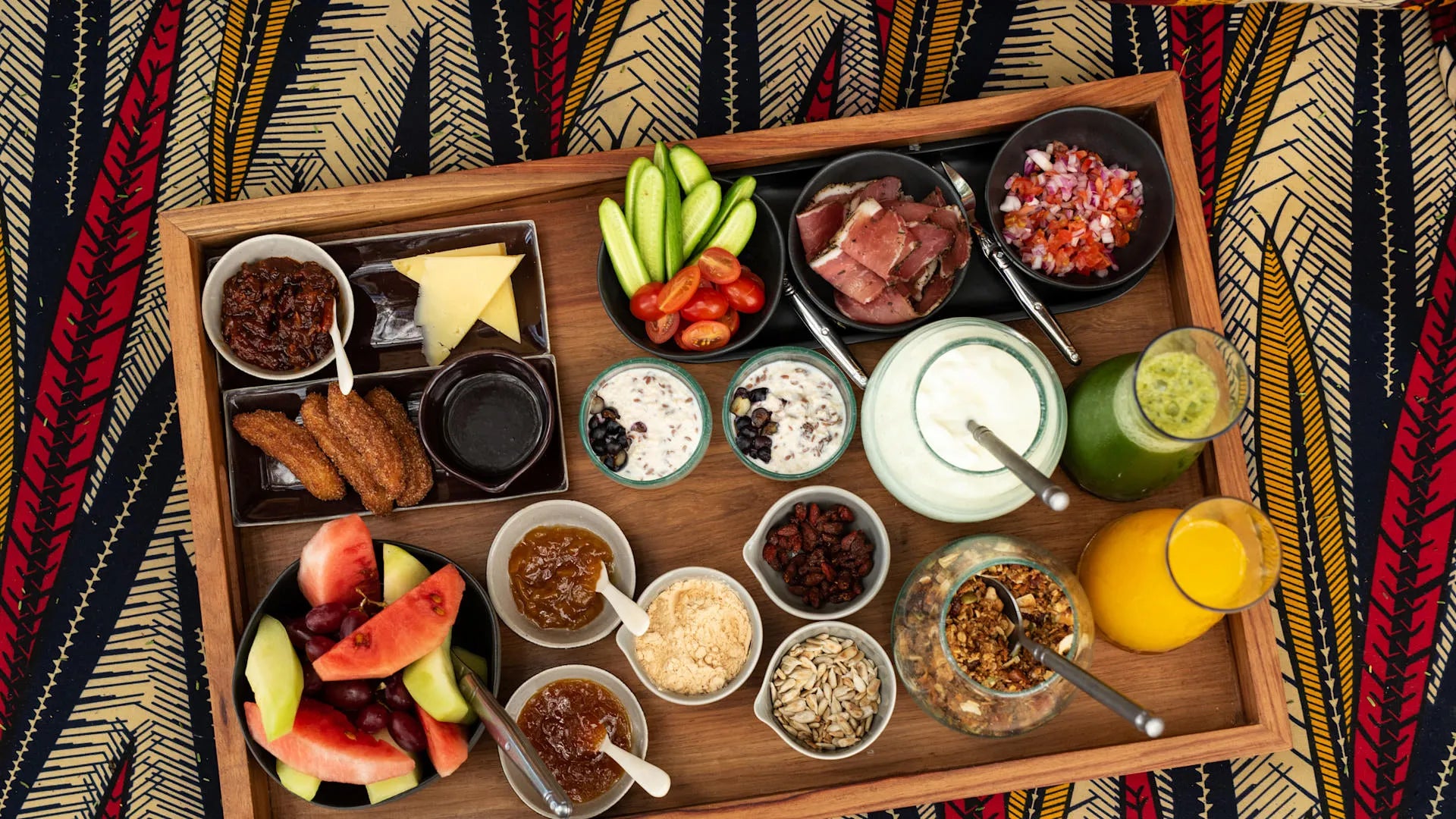 Tanzania-Grumeti-Serengeti-River-Lodge-Food-Breakfast-board at andBeyond Grumeti Serengeti River Lodge, Serengeti Western ...