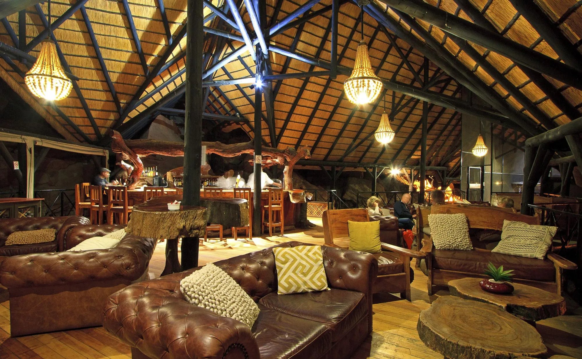 Lounge & Bar at Twyfelfontein Country Lodge, Twyfelfontein, Namibia.