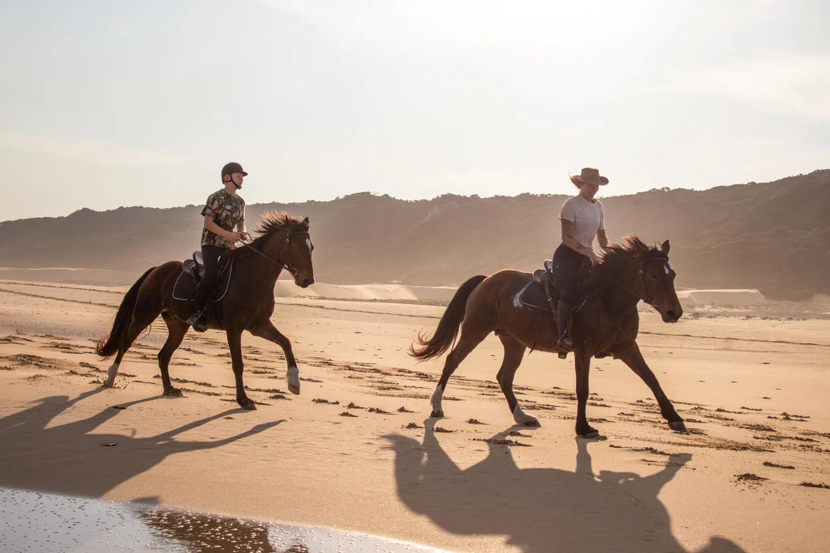 Beach Horse Rides at Oceana Beach & Wildlife Reserve, Port Alfred, South Africa.