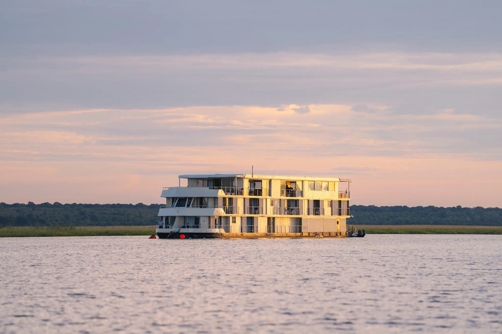 Tender Boat at Zambezi Queen by Mantis, Chobe River Front Namibia, Namibia.