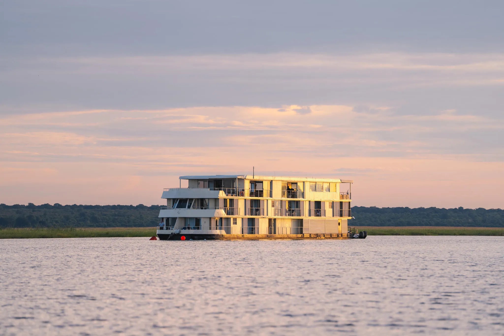 Tender Boat at Zambezi Queen by Mantis, Chobe River Front Namibia, Namibia.