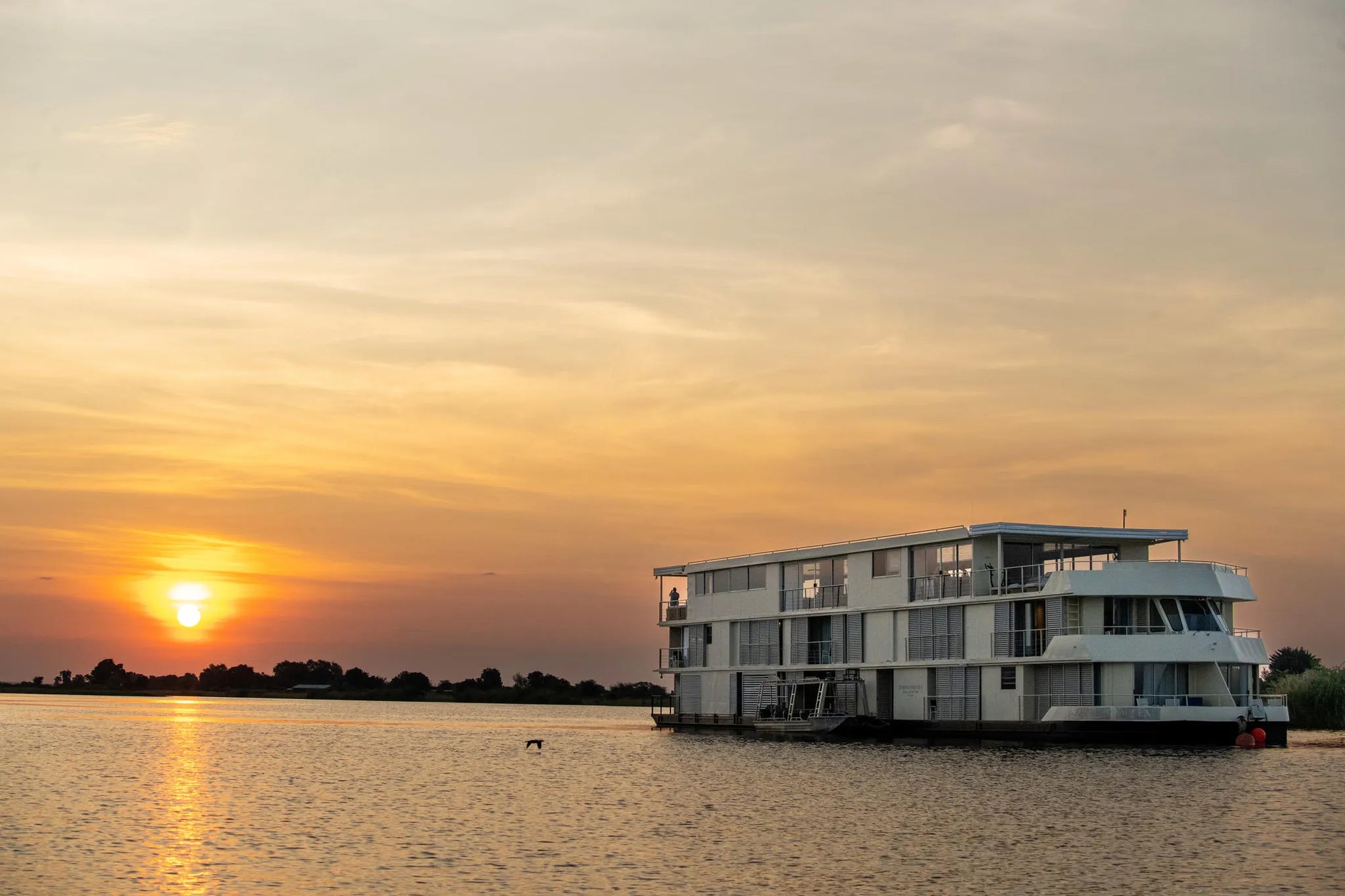 Zambezi Queen Exterior at Zambezi Queen by Mantis, Chobe River Front Namibia, Namibia.