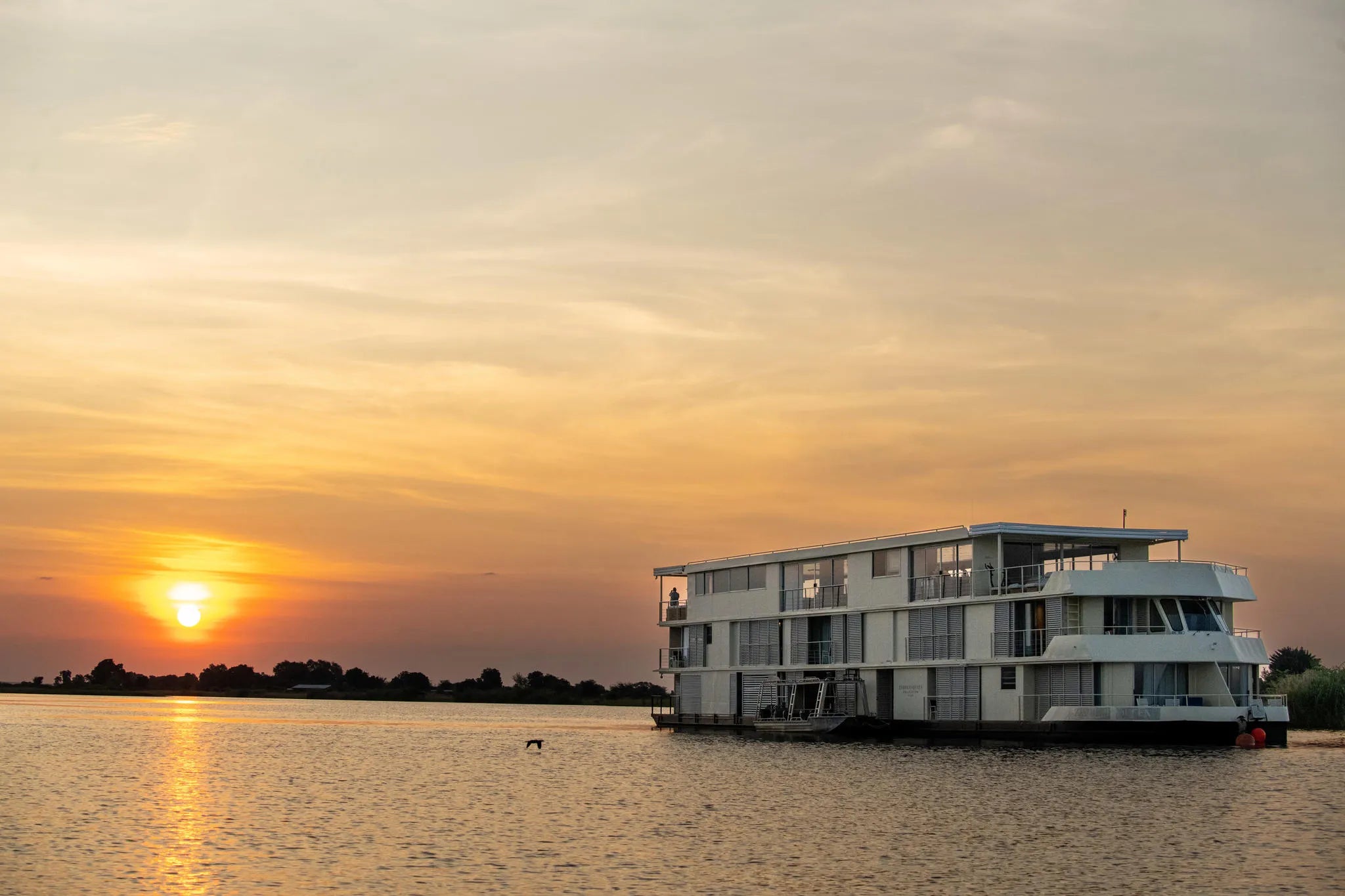 Zambezi Queen Exterior at Zambezi Queen by Mantis, Chobe River Front Namibia, Namibia.