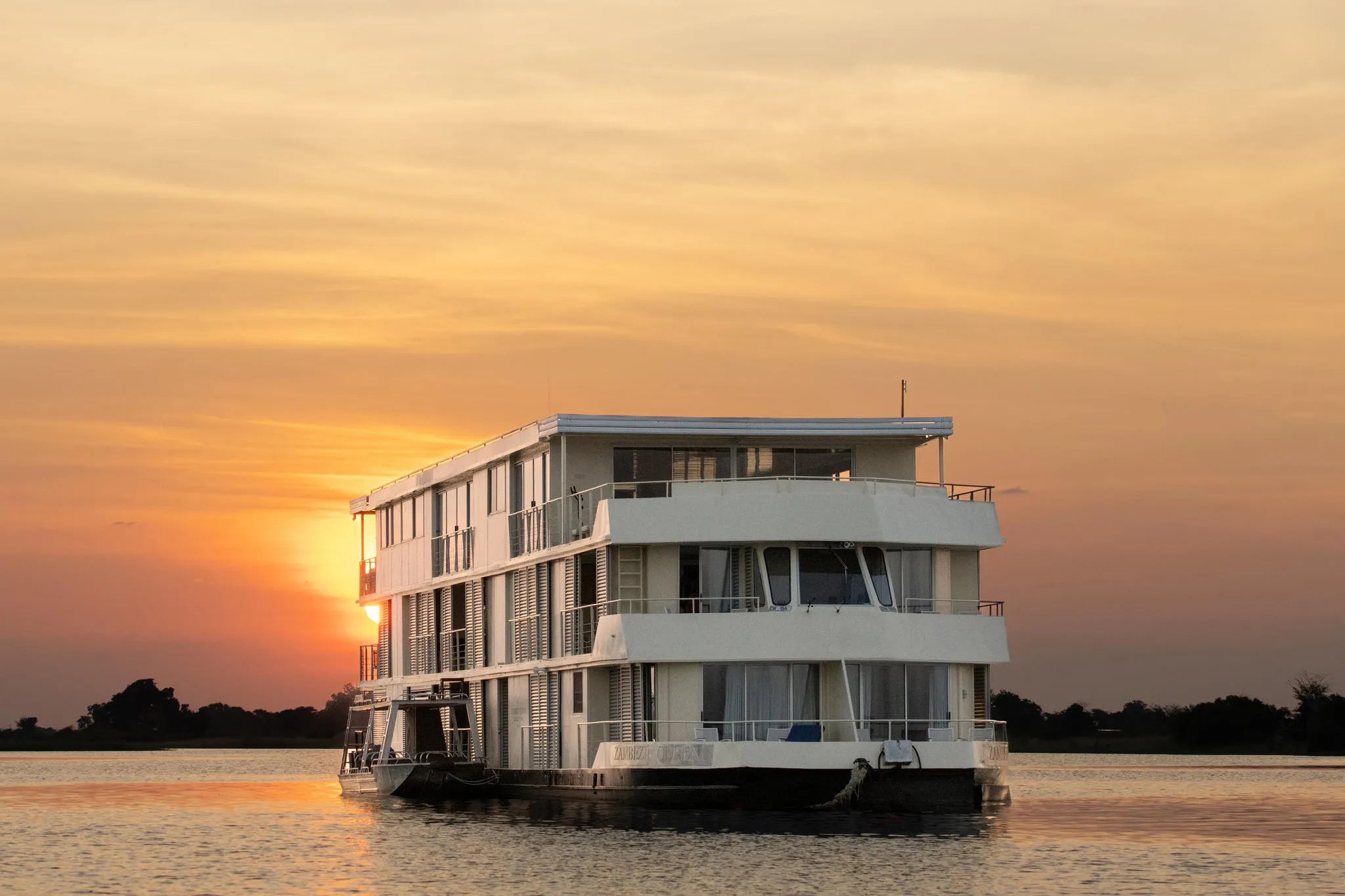 Zambezi Queen Exterior at Zambezi Queen by Mantis, Chobe River Front Namibia, Namibia.