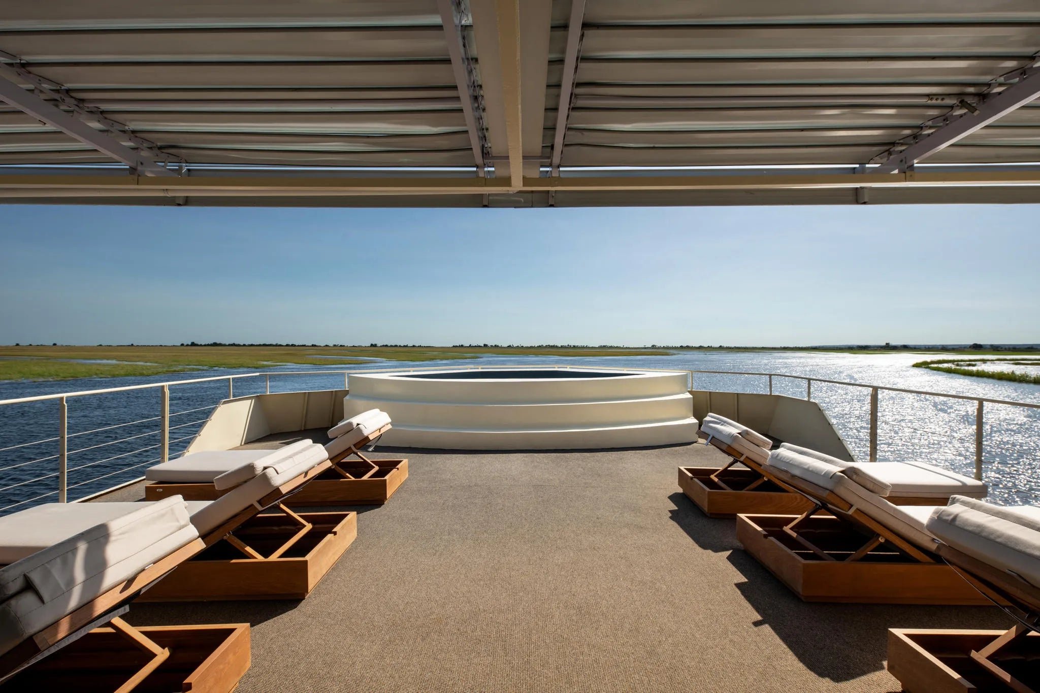 Zambezi Queen Exterior at Zambezi Queen by Mantis, Chobe River Front Namibia, Namibia.