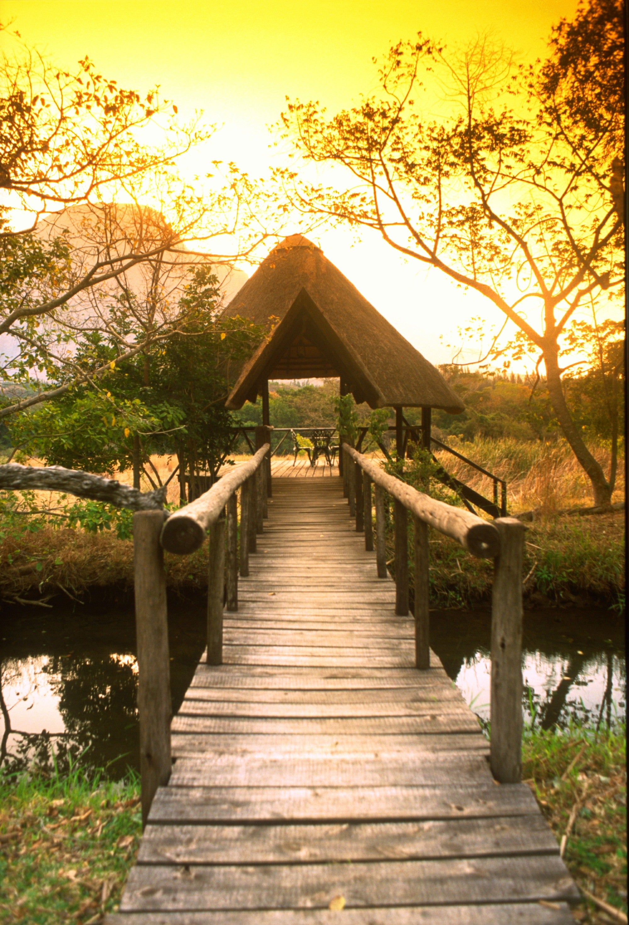 Gazebo Overlooking the Mountains