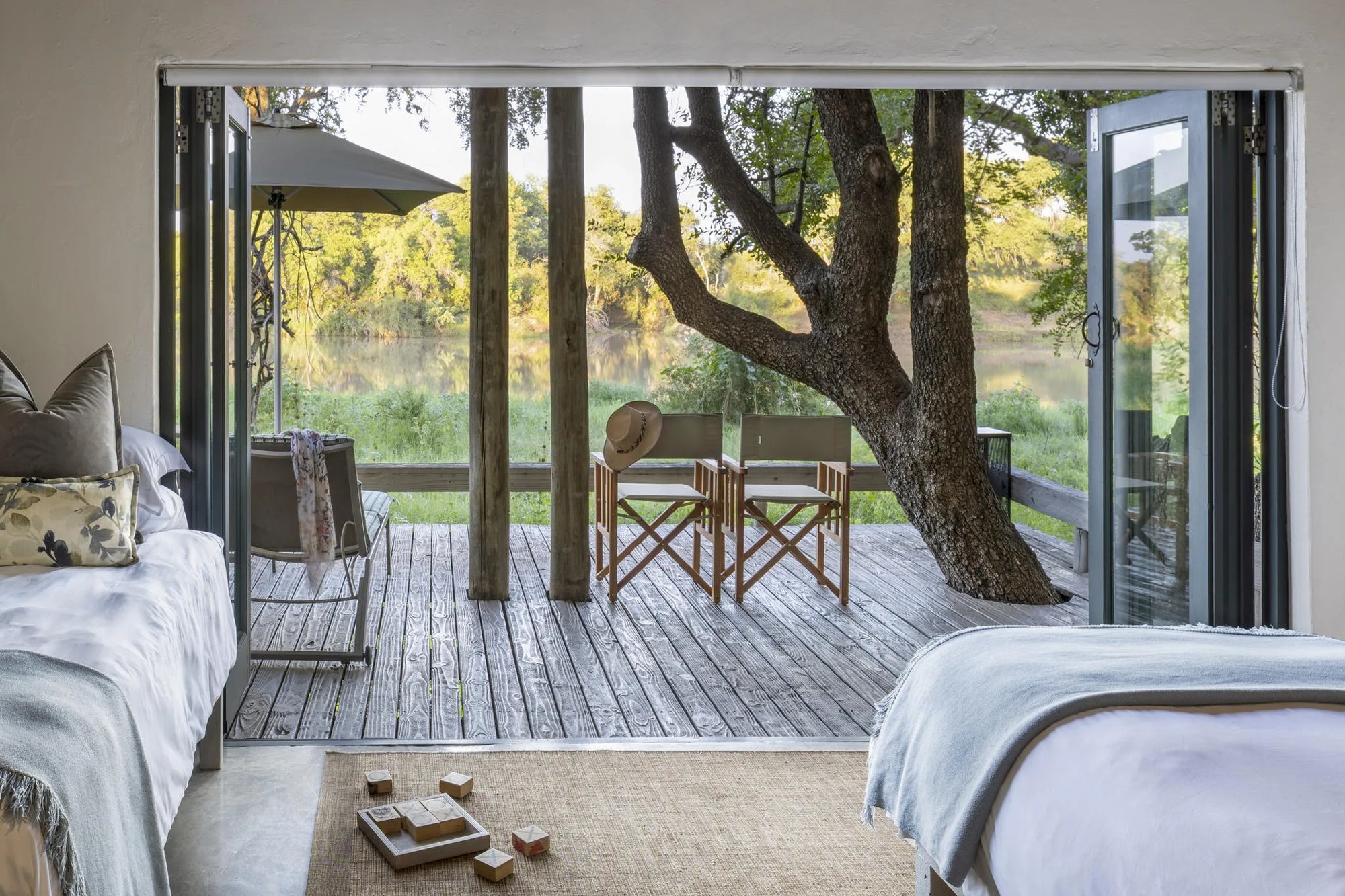 Simbavati River Lodge at Simbavati River Lodge, Timbavati Private Nature Reserve, South Africa.