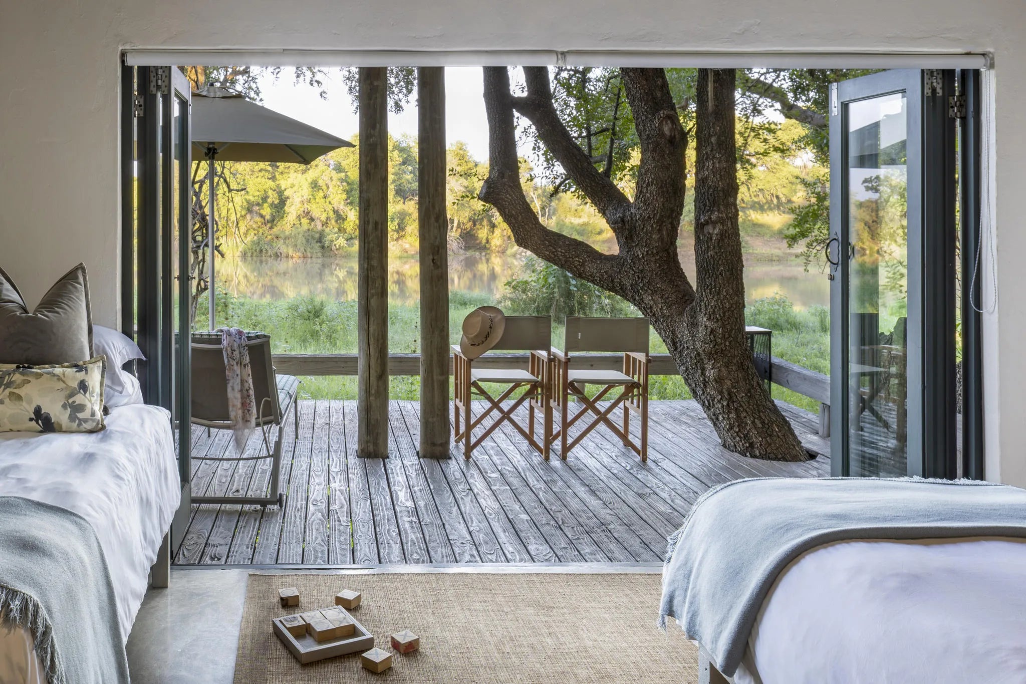 Simbavati River Lodge at Simbavati River Lodge, Timbavati Private Nature Reserve, South Africa.