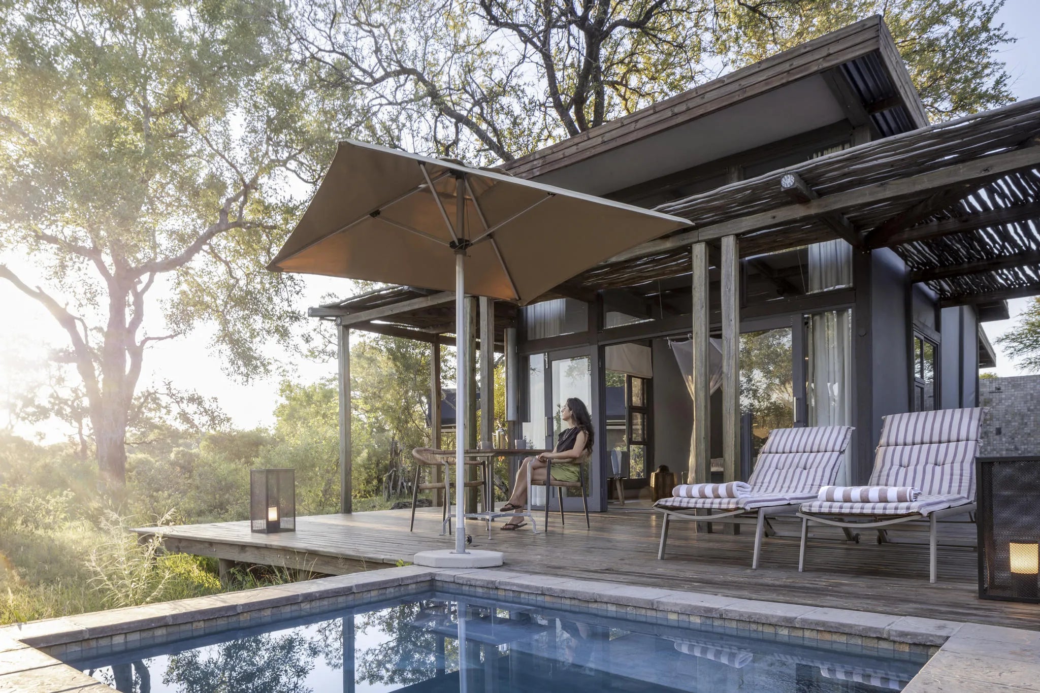 Simbavati River Lodge at Simbavati River Lodge, Timbavati Private Nature Reserve, South Africa.