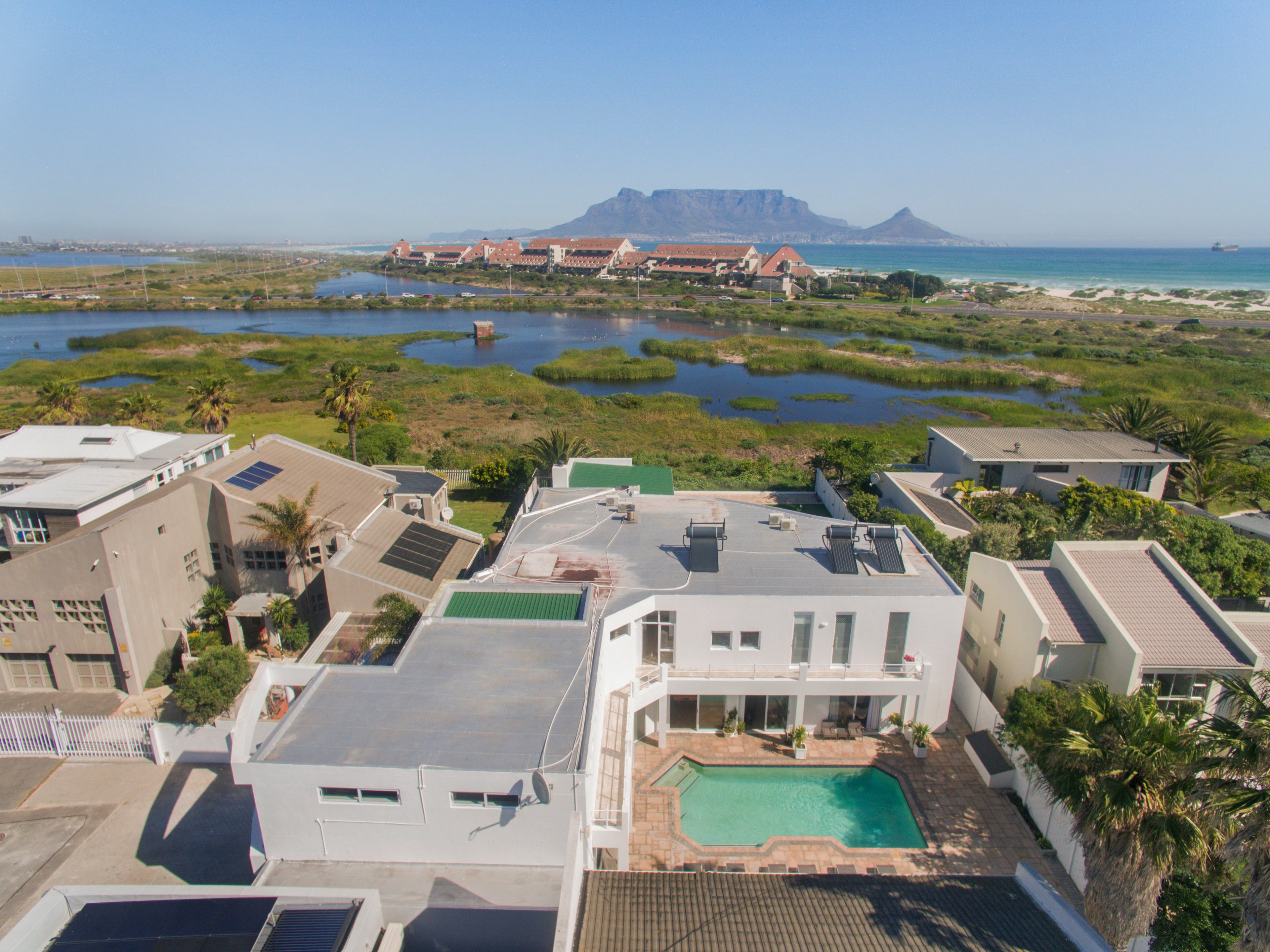 Peach on Beach with Table Mountain Views