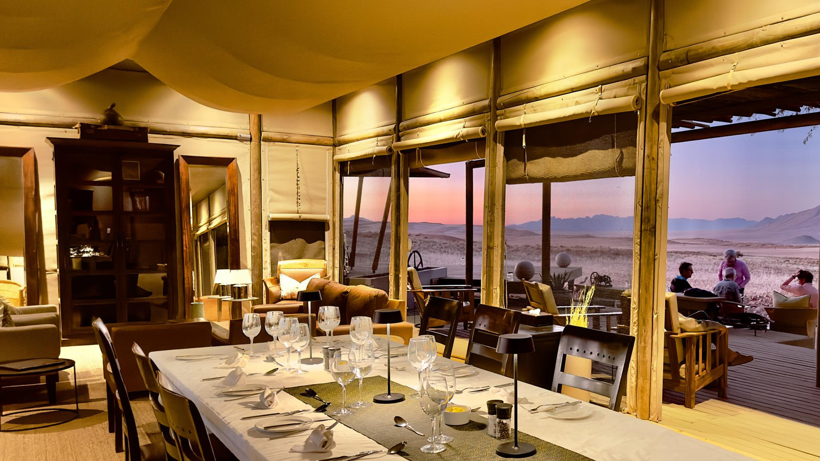 Dining at Dune Camp