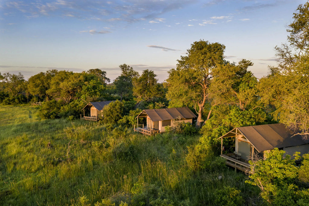 Guest Tent Exterior at Little Sable, Khwai Private Reserve, Botswana.