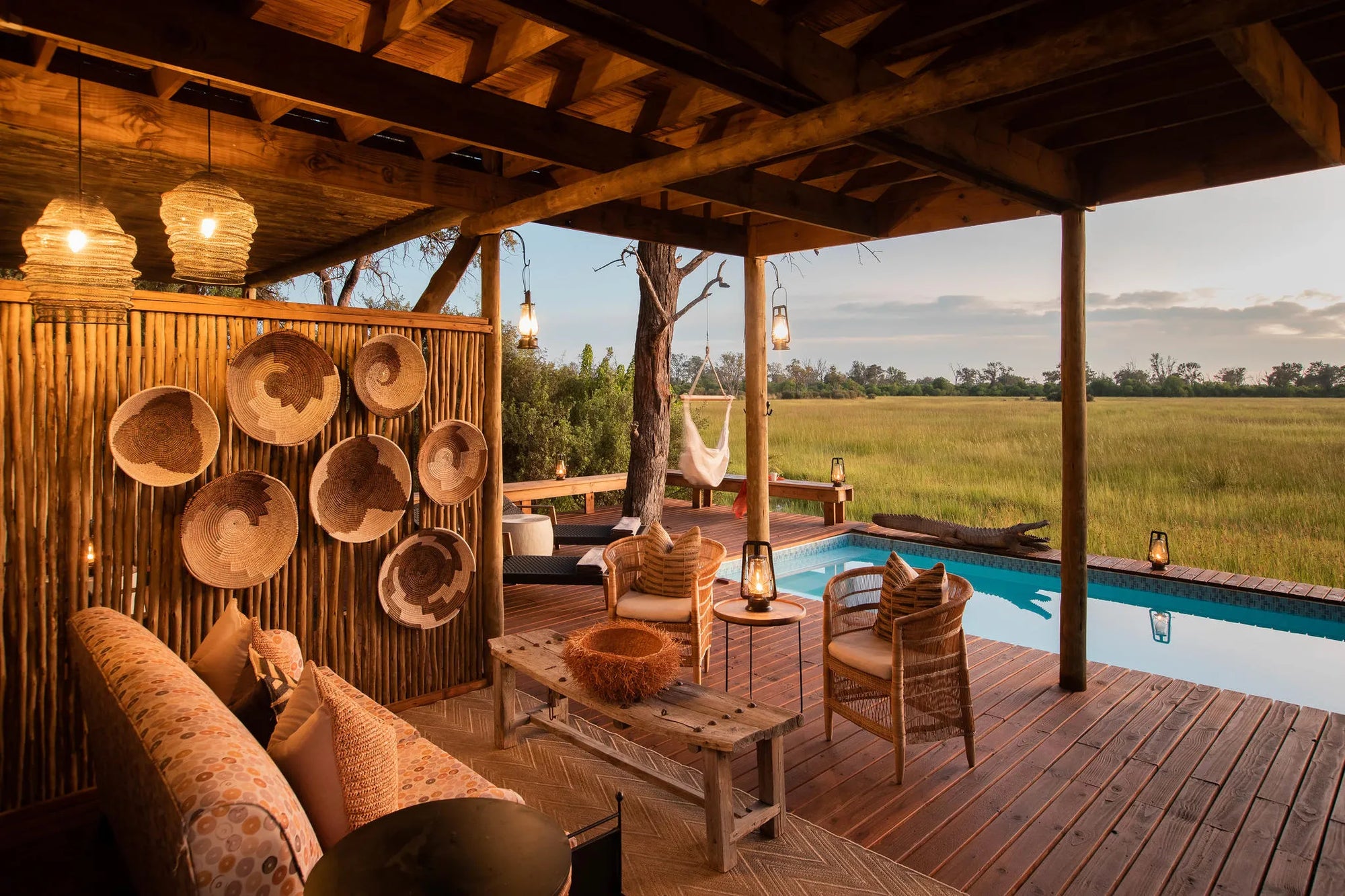 Swimming Pool at Little Sable, Khwai Private Reserve, Botswana.