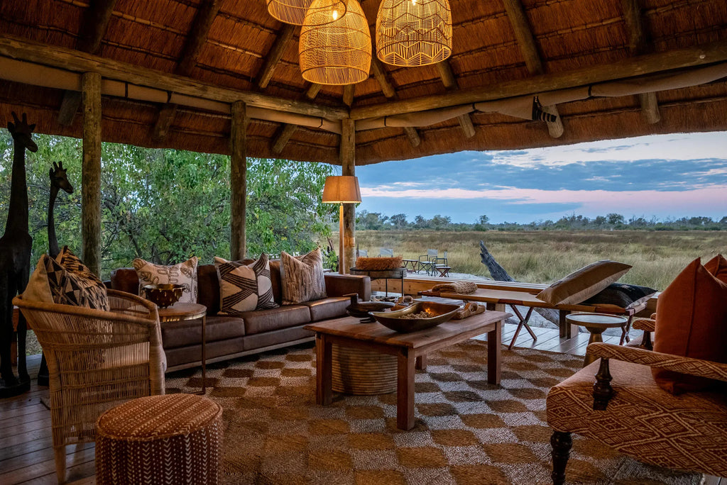 Main Area Interior at Little Sable, Khwai Private Reserve, Botswana.