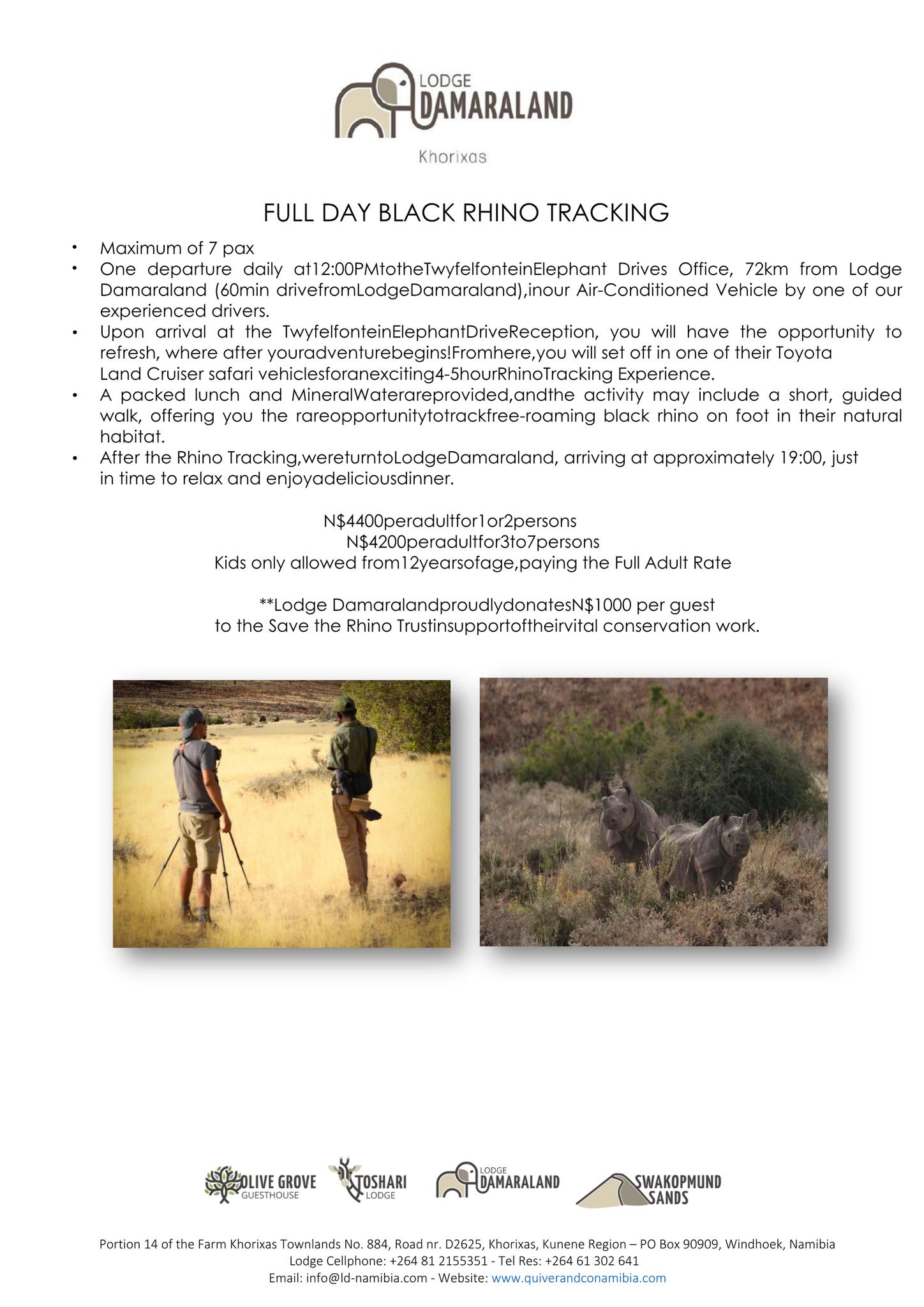 Full day Black rhino tracking gallery image 3