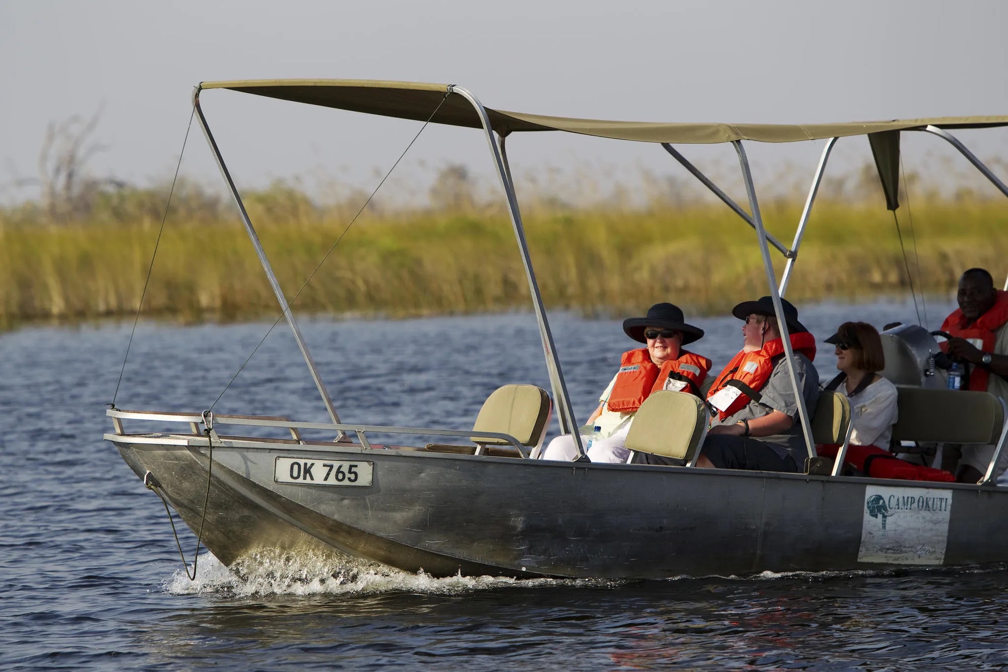 Boat at Shinde, Okavango Delta, Botswana.