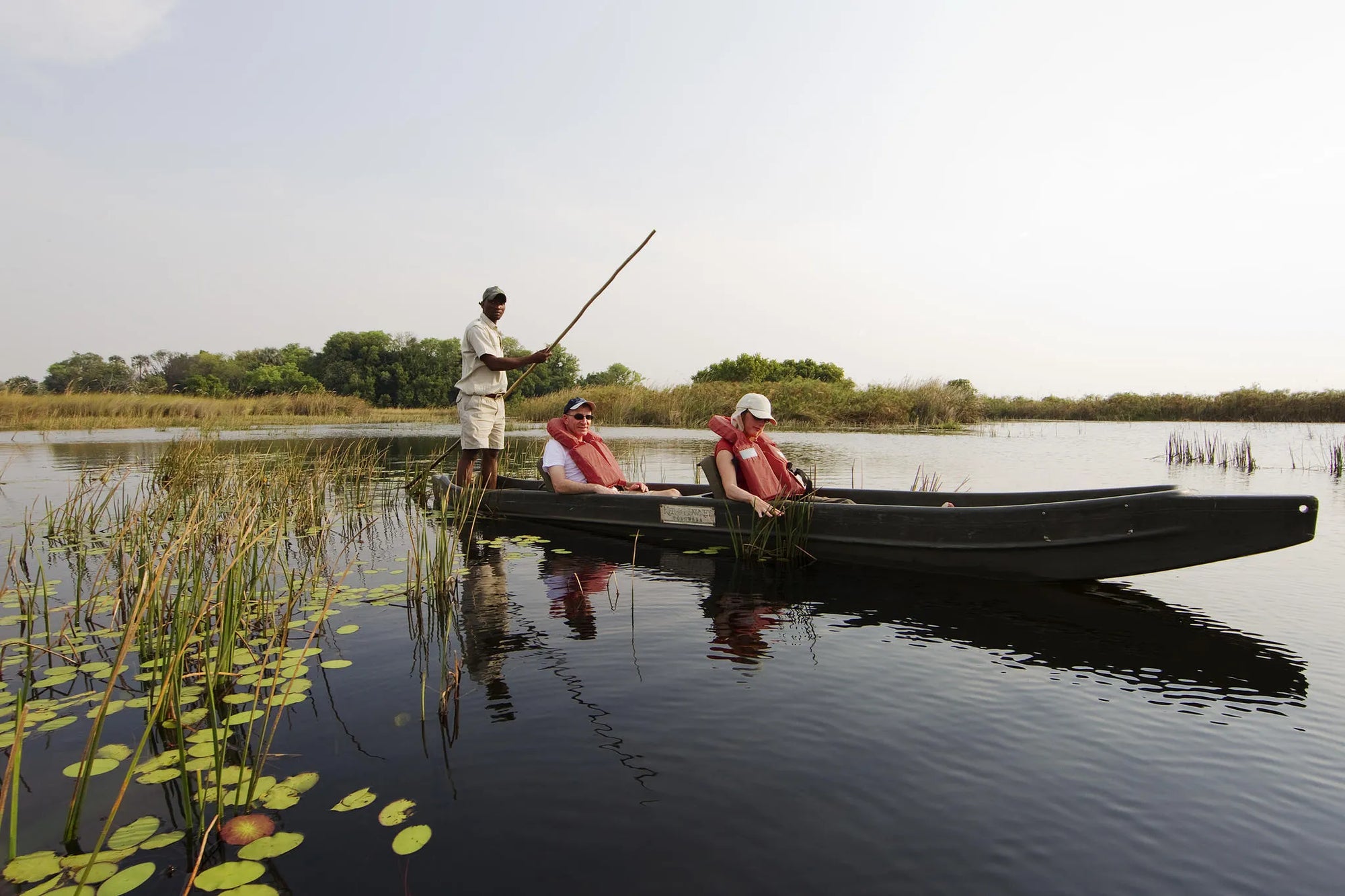 Mokoro at Shinde, Okavango Delta, Botswana.