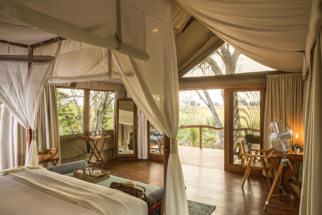 Tent at Shinde, Okavango Delta, Botswana.