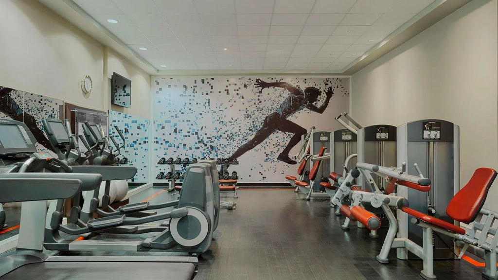 Fitness Room at Sheraton Brussels Airport Hotel, Brussels, Belgium.