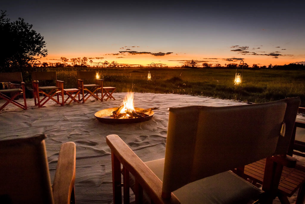 Fire Pit at Amber River Camp, Okavango Delta, Botswana.