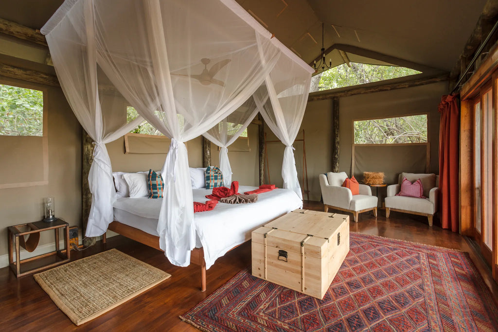Luxury Tent - Amber River Camp at Amber River Camp, Okavango Delta, Botswana.