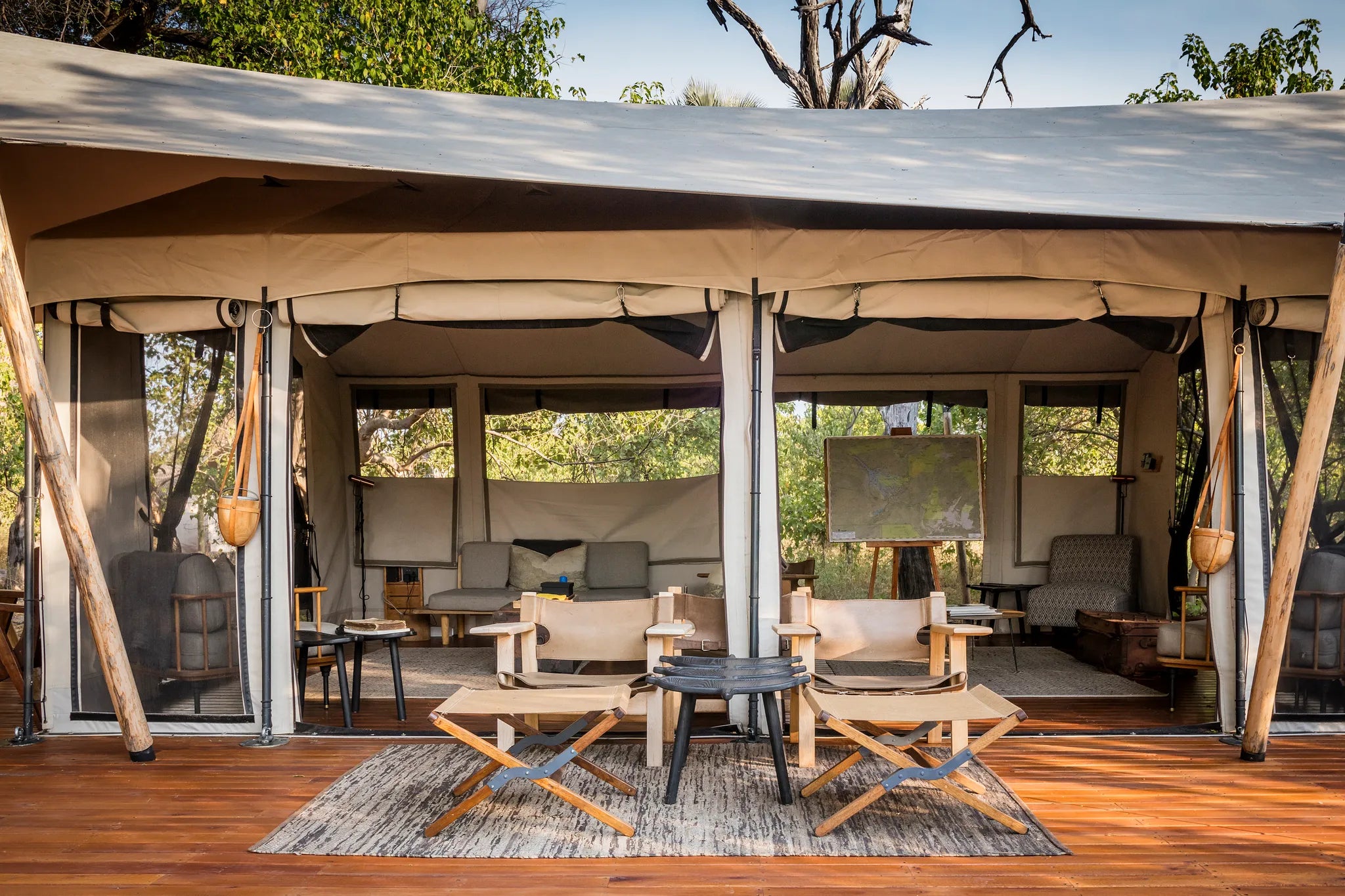 Map Room - Amber River Camp at Amber River Camp, Okavango Delta, Botswana.
