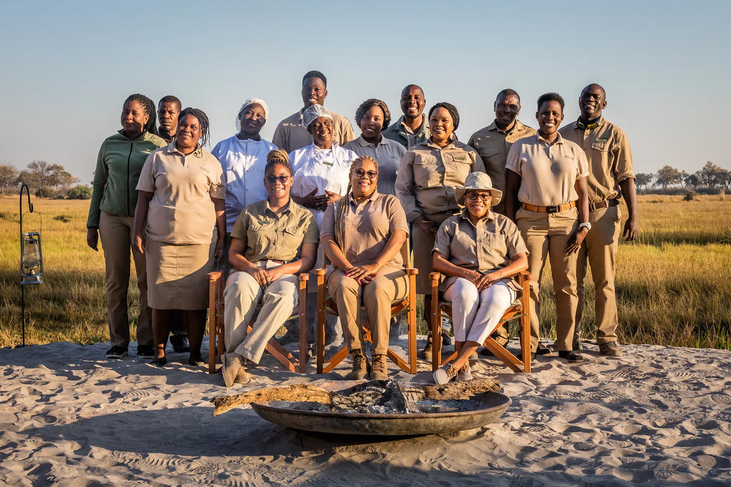 Amber River Camp Staff at Amber River Camp, Okavango Delta, Botswana.