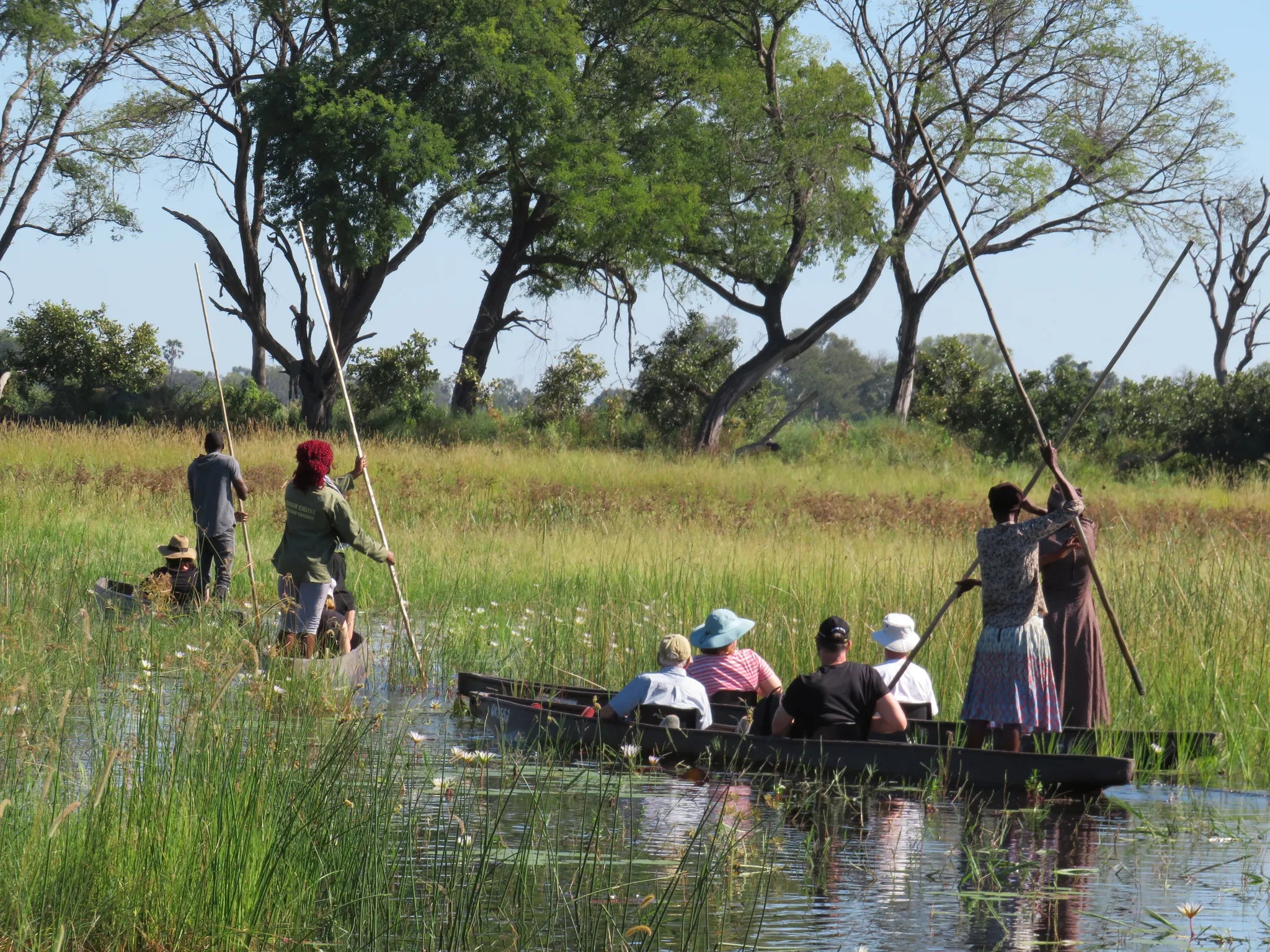 Mokoro at Amber River Camp, Okavango Delta, Botswana.